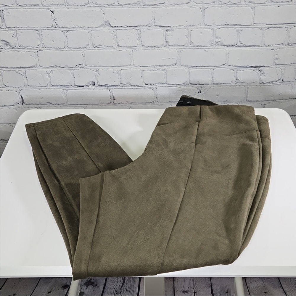 NY & Co. Olive Suede Leggings - Size Large